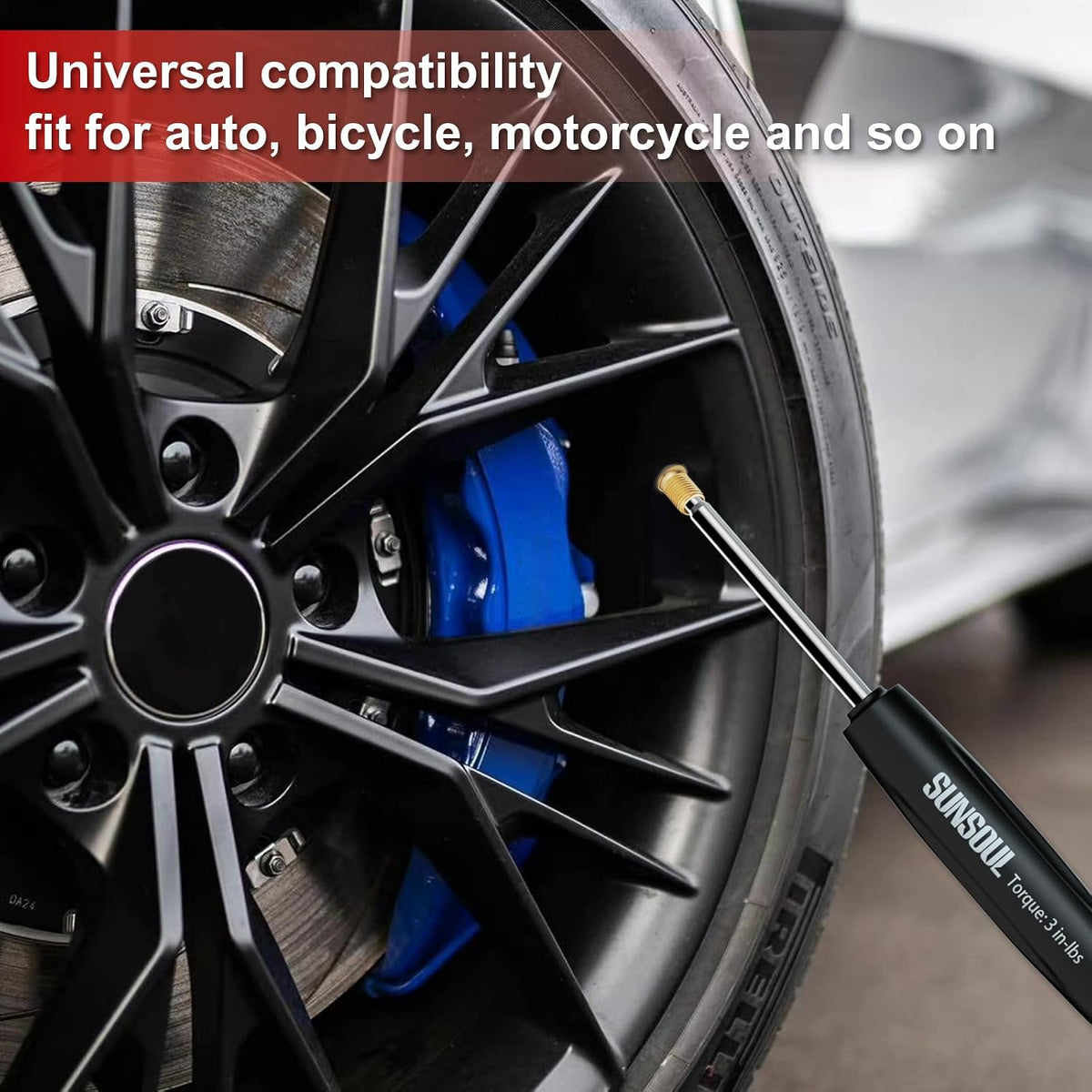 SUNSOUL 102PCS Schrader Tire Valve Cores with 4-Way Valve Core Removal Tool