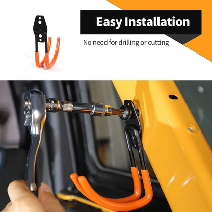 Voodonala for Ford Bronco Trunk Hook Interior Trunk Organizer Grocery Bag Hooks Compatible with Ford Bronco 2021 2022 2023 2&4Door Trunk Storage Hook -Orange,1pc