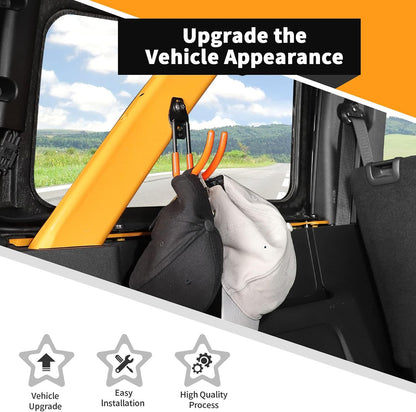 Voodonala for Ford Bronco Trunk Hook Interior Trunk Organizer Grocery Bag Hooks Compatible with Ford Bronco 2021 2022 2023 2&4Door Trunk Storage Hook -Orange,1pc