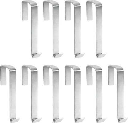 Vantasii 10 Pack Over The Door Metal Hook Hanger to Fit Interior Doors with Thickness from 1.65"