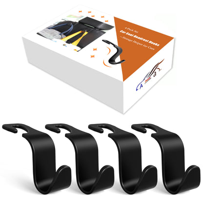 4-Pack Car Headrest Hooks Holds 55lbs Seat Storage Organizer for Bags