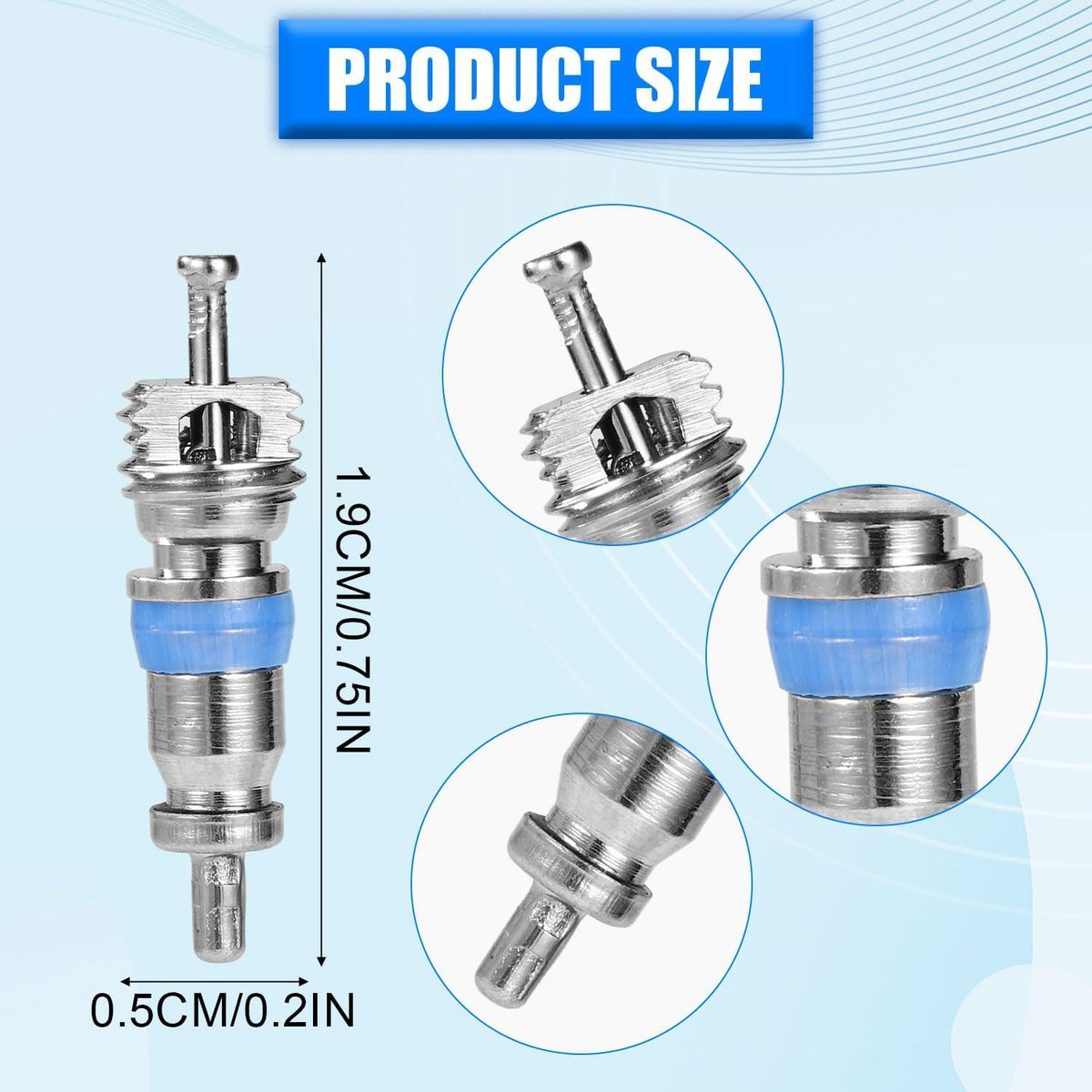 Valve Core for R410 R32 R22,High Pressure with Teflon Seal,HVAC Replacement Part Ideal for Refrigeration Systems and Air Conditioning100PCS
