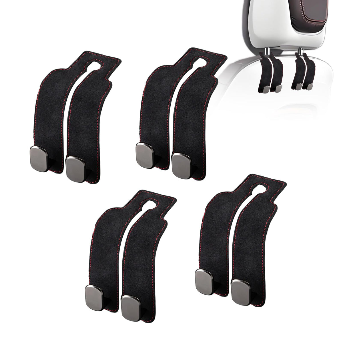 Car Purse Hook Purse Hook for Car Seats Headrest Car Seat Hooks,Heavy Duty Vehicle Organizer for Handbags, Groceries, Purses, Keep Car Tidy (Black, 2 Pack)