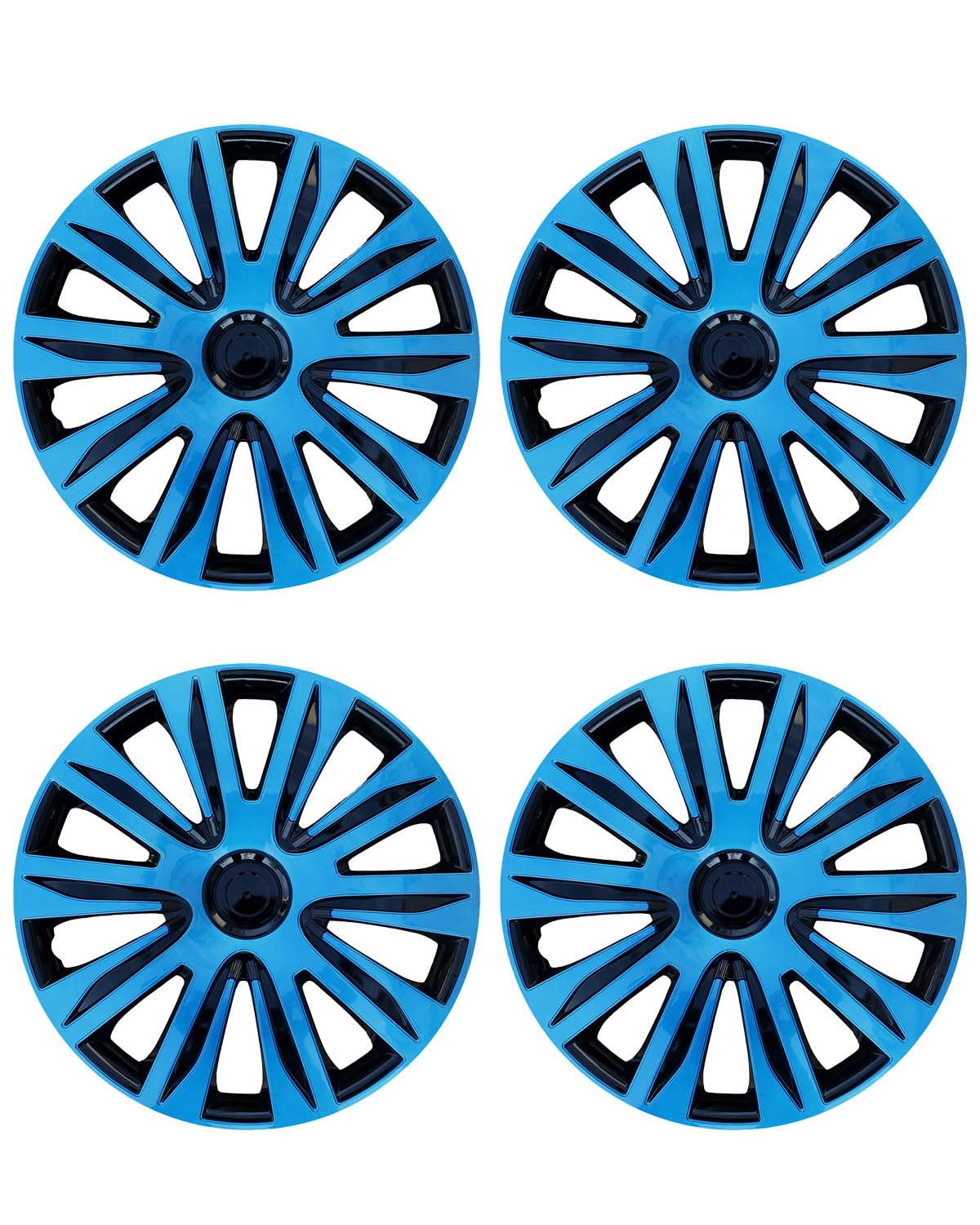 ABX Hubcap Wheel Covers Hub Caps 16 Inch Set of 4 Black & Silver Universal Wheel Rim Cover R16 Stylish Car Decor Wheel Covers for Toyota Camry Nissan Mazda (Black-A1, 16 inch)
