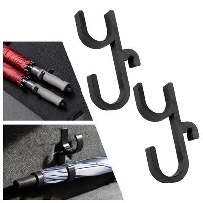 2PCS Double Car Umbrella Hook,No Drilling Car Umbrella Holder Stable Placement of Umbrellas for Trunks,Non-Wobbly Umbrellas Holder for Cars Interior Accessories as Cars Hook (One Hook)