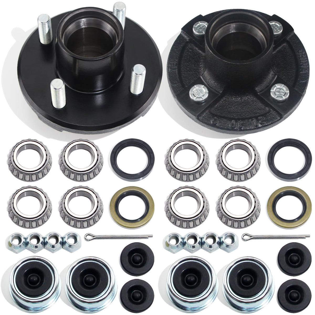 4pcs 1.98'' Trailer Hub Dust Caps for 2000 3500 lb Boat RV Trailer
