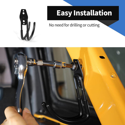 Voodonala for Ford Bronco Trunk Hook Interior Trunk Organizer Grocery Bag Hooks Compatible with Ford Bronco 2021 2022 2023 2&4Door Trunk Storage Hook -Black,1pc