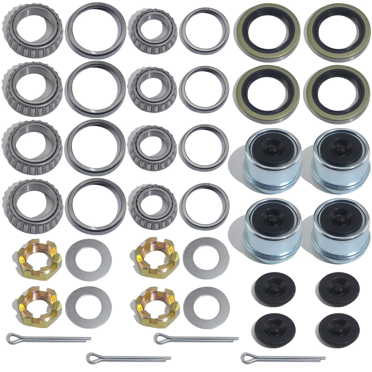 2pcs 1.98'' Trailer Hub Dust Caps for 2000 3500 lb Axle Spindle