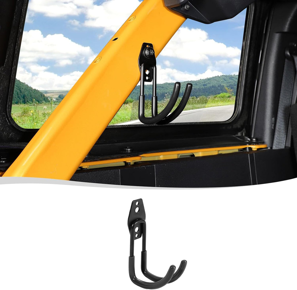 Voodonala for Ford Bronco Trunk Hook Interior Trunk Organizer Grocery Bag Hooks Compatible with Ford Bronco 2021 2022 2023 2&4Door Trunk Storage Hook -Black,1pc