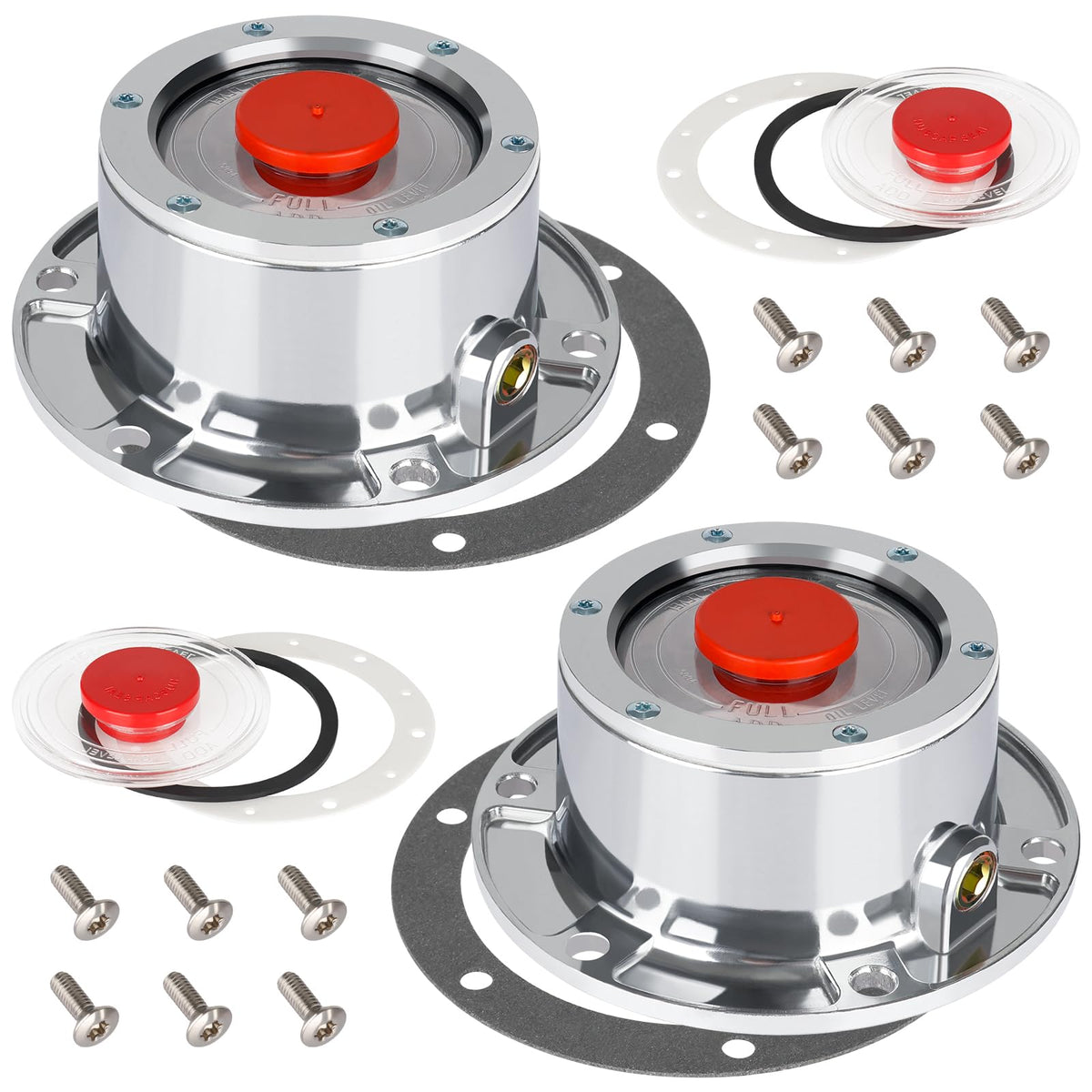 CheeMuii 4 Pack 343-4009 Trailer Hub Caps Kit Replace for Stemco 343-4009