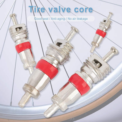 100Pcs Premium Tyre Tire Valve Cores, Valve Stem Core Part Replacement, Universal for Most Models of Cars, Trucks, Motorcycles and Bicycles