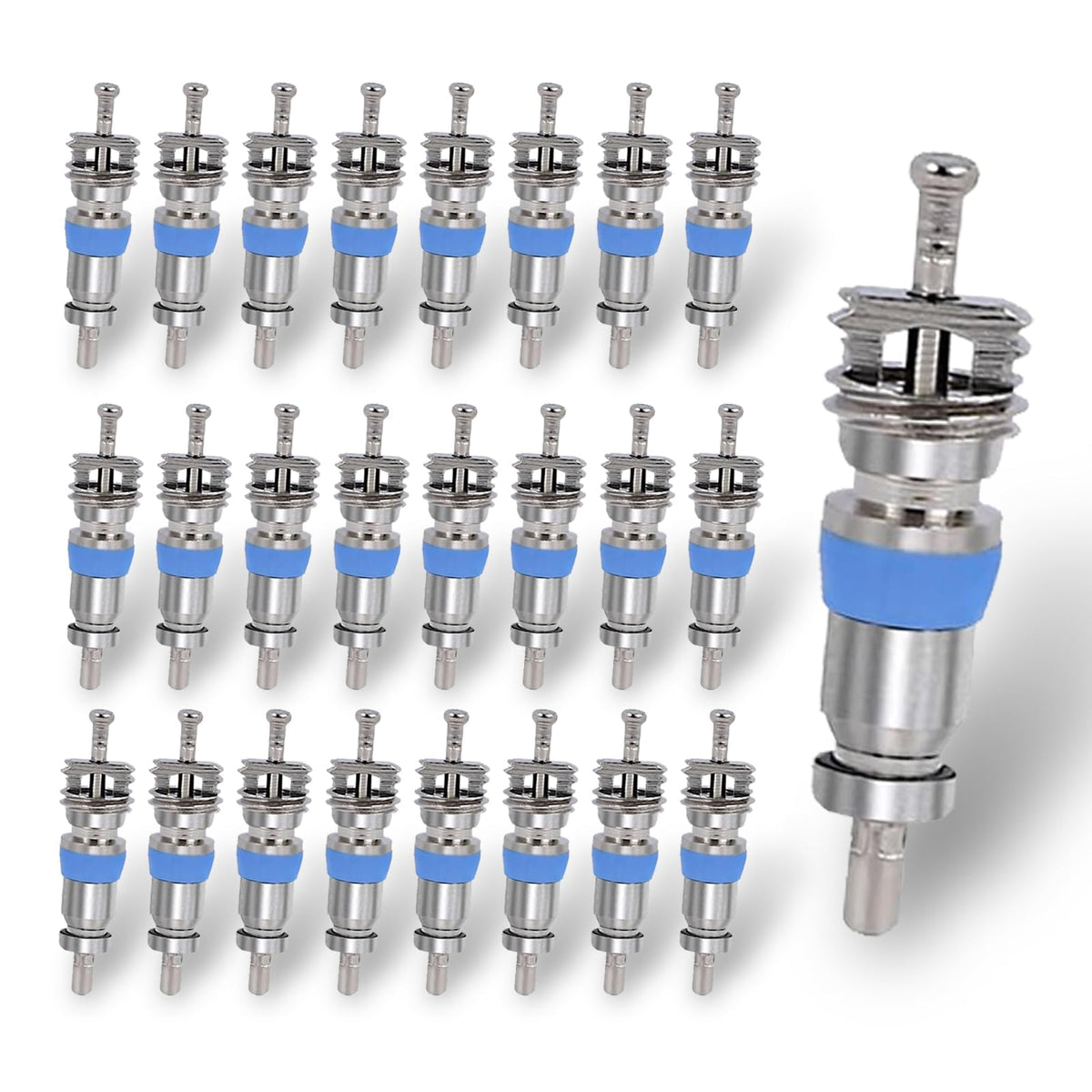 Valve Core for R410 R32 R22,High Pressure with Teflon Seal,HVAC Replacement Part Ideal for Refrigeration Systems and Air Conditioning100PCS