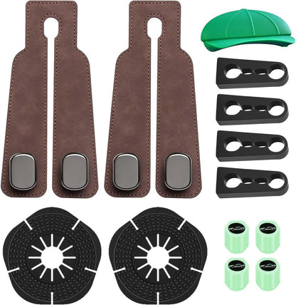 Car Headrest Hooks Holds,Universal Leather Car Purse Hook Kit (13 Pack)