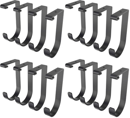 FLEXIMOUNTS 4 Pack Add-On Storage Flat Hooks, White