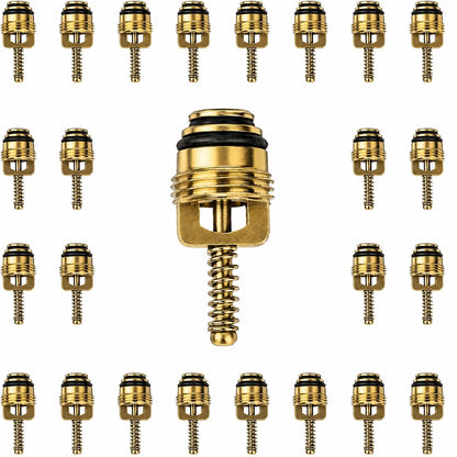 50 Pack BAS03005 A/C Schrader Valve Core, Standard JRA High Flow Valve Core Replacement for MT0059 59347 15-75234, Compatible with R134A R12 Automotive Air Conditioning Systems