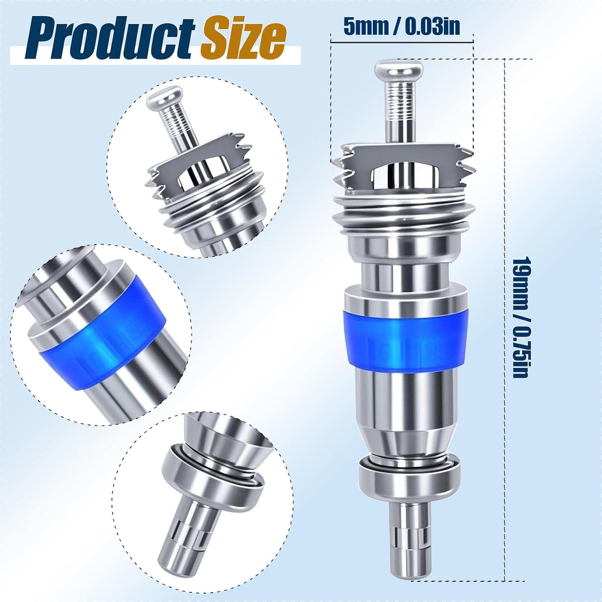 50-Pack Valve Core for HVAC R32 R410A R22, AC Schrader Replacement