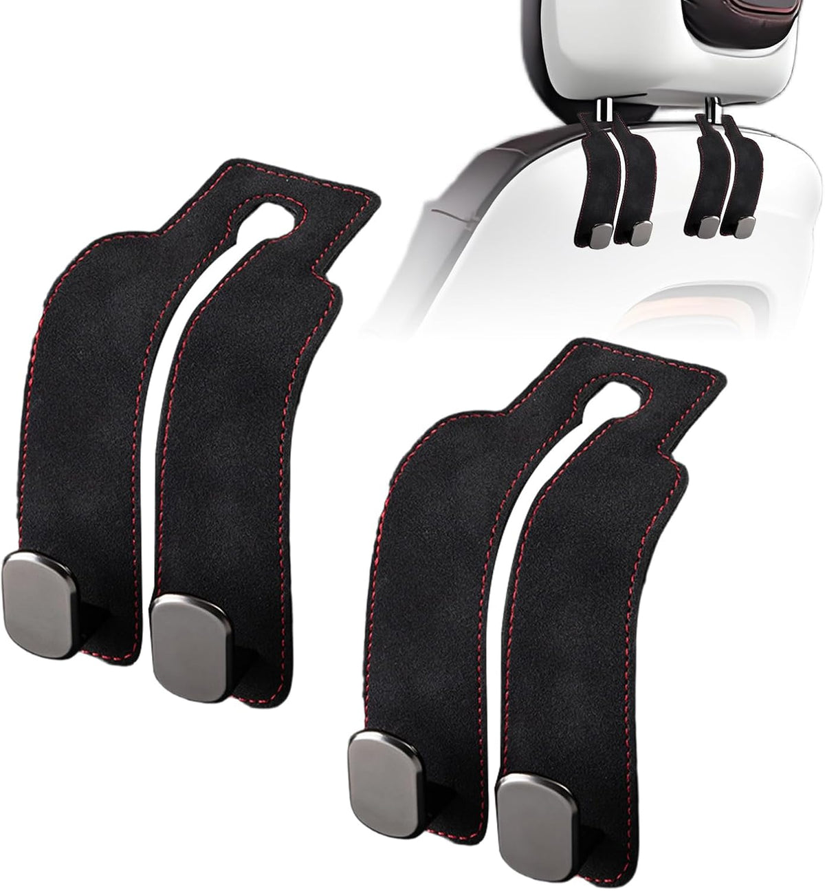 Car Purse Hook Purse Hook for Car Seats Headrest Car Seat Hooks,Heavy Duty Vehicle Organizer for Handbags, Groceries, Purses, Keep Car Tidy (Black, 2 Pack)
