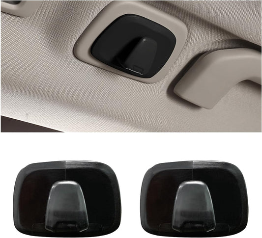 Augeny 1 Pair Car Interior Roof Hooks, Plastic Auto Clothes Hanger Hooks Compatible with XC40 XC60 XC90 S60 S90 V60 V90, Car Essentials Hooks for Hanging Clothes, Bags, Umbrellas (Black)