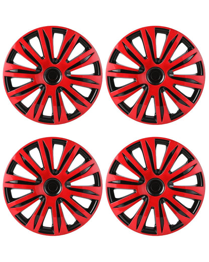 ABX Hubcap Wheel Covers Hub Caps 16 Inch Set of 4 Black & Silver Universal Wheel Rim Cover R16 Stylish Car Decor Wheel Covers for Toyota Camry Nissan Mazda (Black-A1, 16 inch)