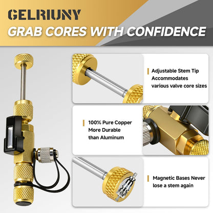 2026 Upgraded Vacuum-Rated Valve Core Removal Tool, 1/4" & 5/16" 2 Sizes
