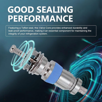 Valve Core for R410 R32 R22,High Pressure with Teflon Seal,HVAC Replacement Part Ideal for Refrigeration Systems and Air Conditioning100PCS