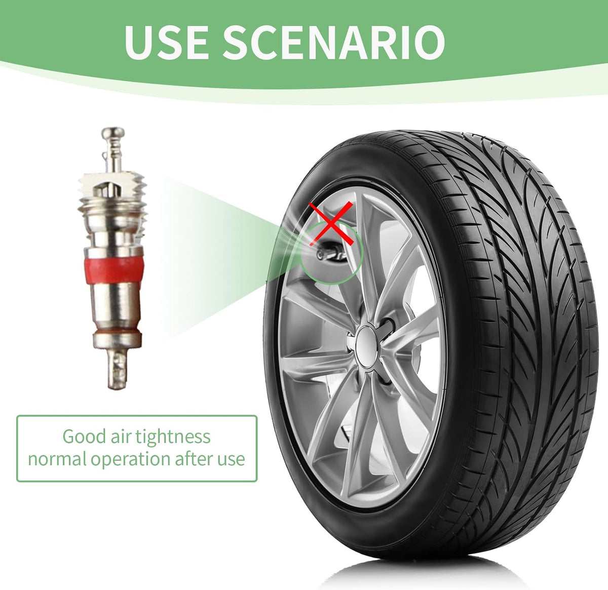 100 Pcs Valve Core for Tires, Universal Valve Stem Cores Replacement, for Car Truck Motorcycle Vehicle Repair Bicycle Tires Air Conditioning Systems and RV Maintenance