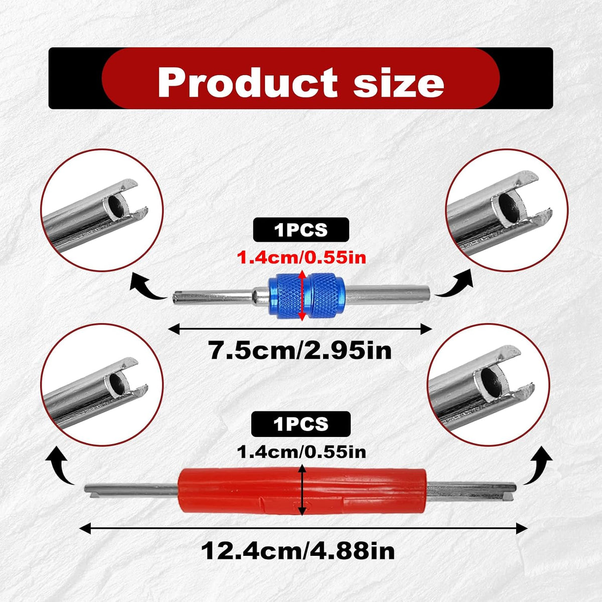 102Pcs Air Conditioning Valve Core Accessories Kit, A/C R12 R134a Refrigeration Tire Valve Stem with Double Head Dual Dismantling Remover Installer Tool Assortment Kit