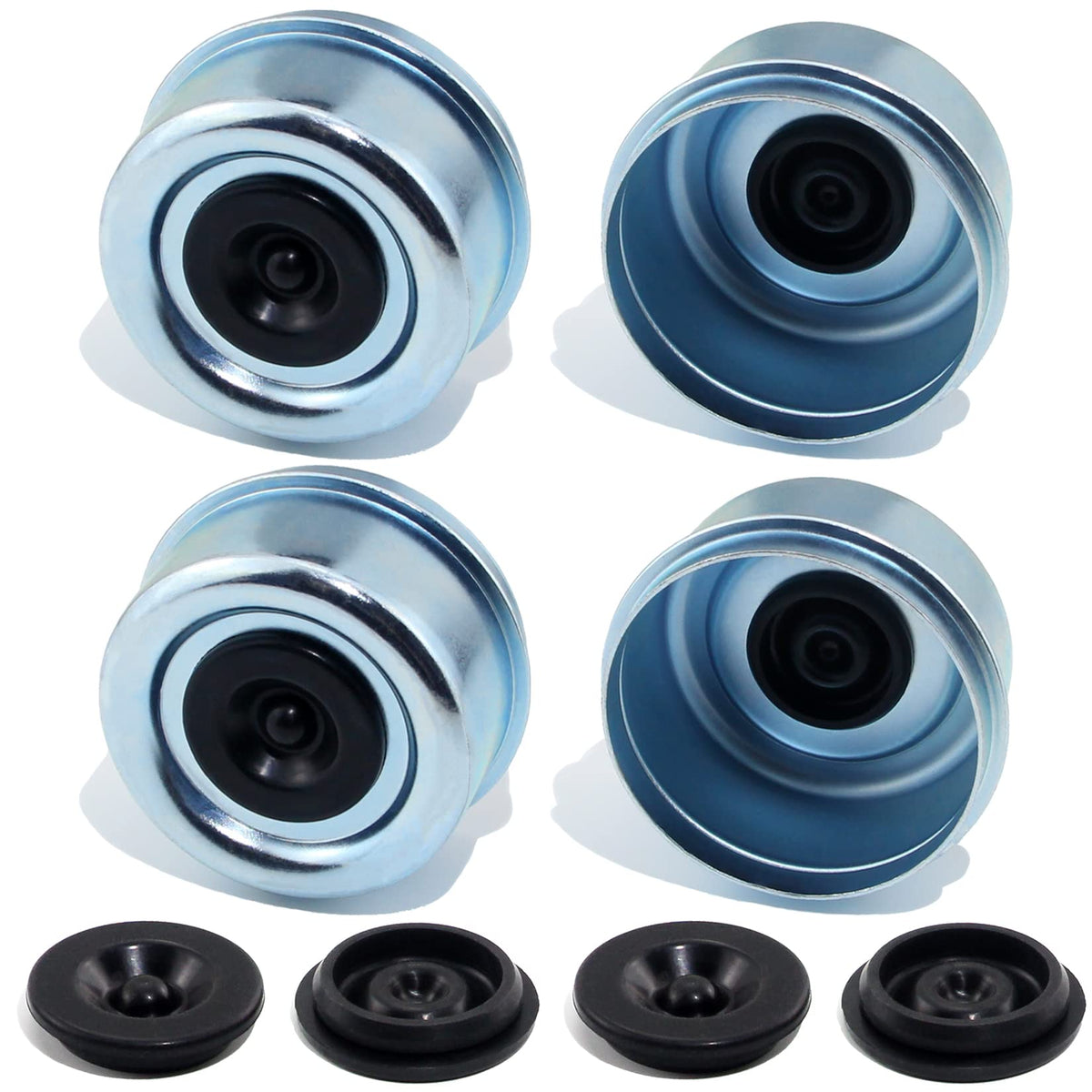 4pcs 1.98'' Trailer Hub Dust Caps for 2000 3500 lb Boat RV Trailer
