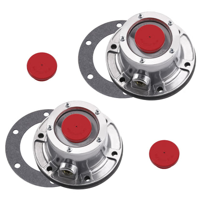 4Pcs 343-4024 Aluminum Hub Cap with Gaskets & Plugs
