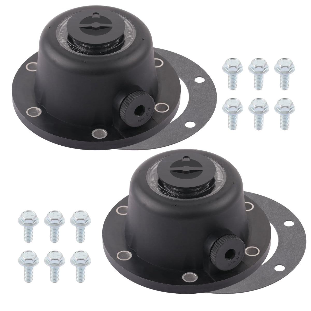 4Pcs 343-4024 Aluminum Hub Cap with Gaskets & Plugs