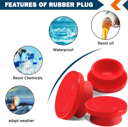 CheeMuii 20 PCS 359-5990 Hubcap 1-1/8" Rubber Plugs Fit for Trailer Hub Cap