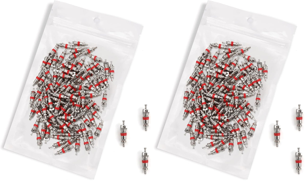 Riseuvo 100Pcs Schrader Tire Valve Cores
