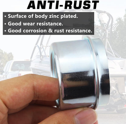 4pcs 1.98'' Trailer Hub Dust Caps for 2000 3500 lb Boat RV Trailer