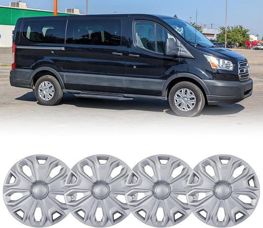 Hubcap Wheel Covers for 2015-2026 Ford Transit 150 250 350 350HD Sliver