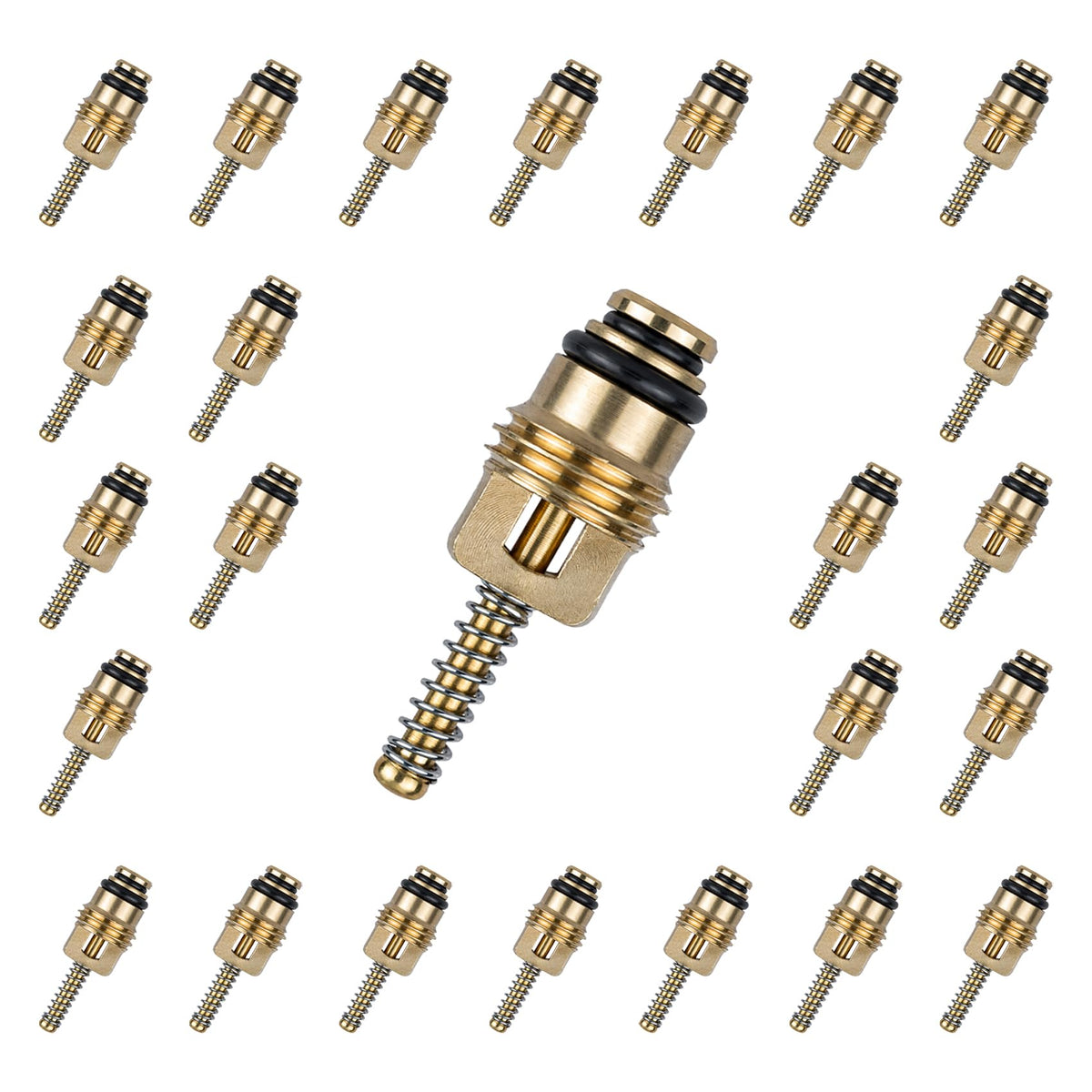 50 Pack BAS03005 A/C Schrader Valve Core, Standard JRA High Flow Valve Core Replacement for MT0059 59347 15-75234, Compatible with R134A R12 Automotive Air Conditioning Systems