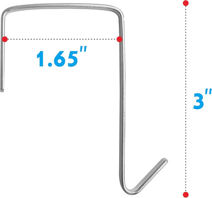Vantasii 10 Pack Over The Door Metal Hook Hanger to Fit Interior Doors with Thickness from 1.65"
