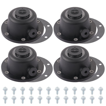 4Pcs 343-4024 Aluminum Hub Cap with Gaskets & Plugs