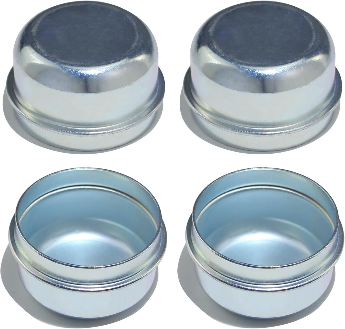 iBroPrat 4pcs Trailer Hub Cap 1.98" for Most 2000 to 3500 Pound Axles