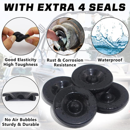 4pcs 1.98'' Trailer Hub Dust Caps for 2000 3500 lb Boat RV Trailer