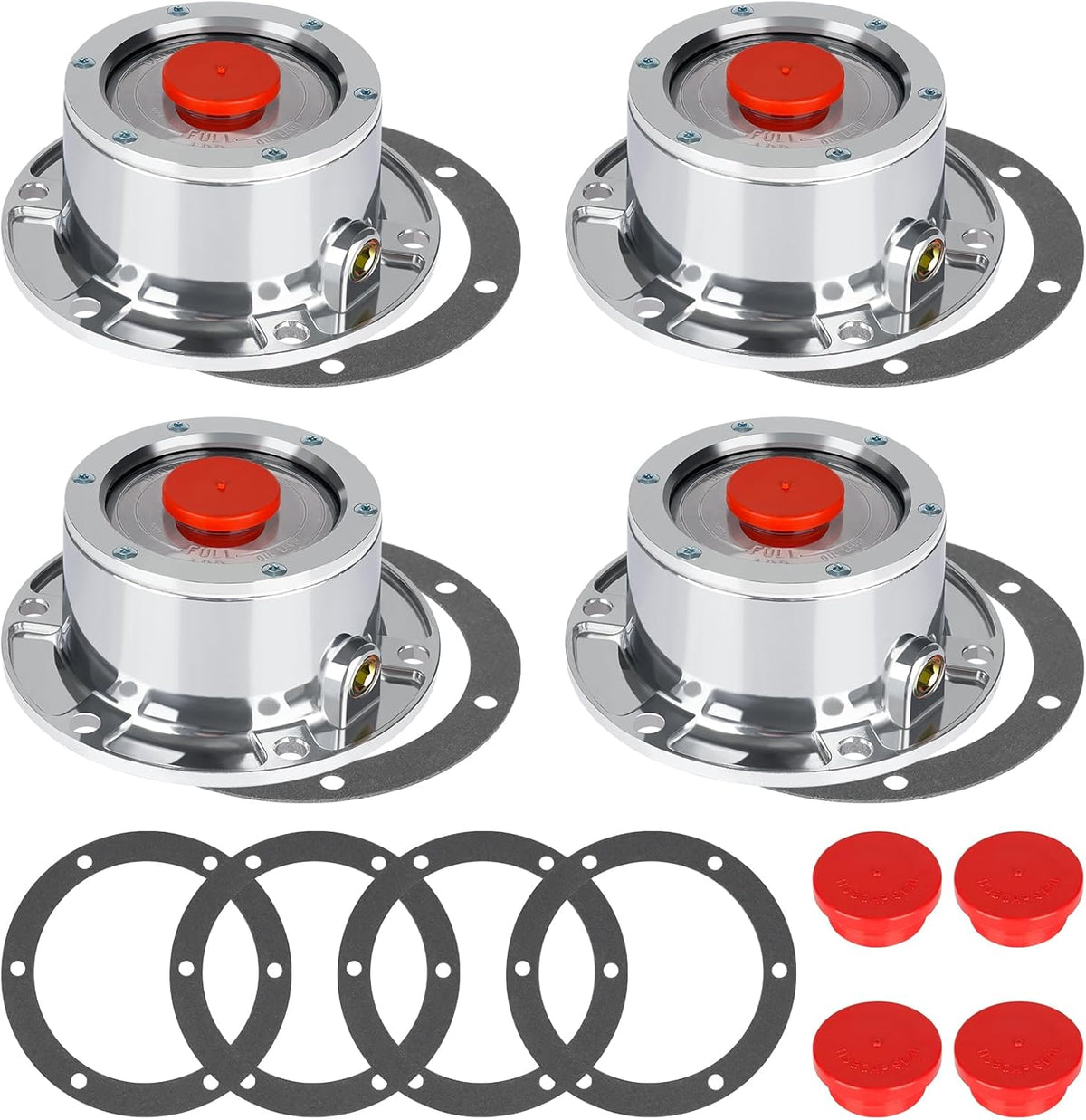 CheeMuii 4 Pack 343-4009 Trailer Hub Caps Kit Replace for Stemco 343-4009