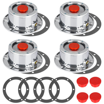 CheeMuii 4 Pack 343-4009 Trailer Hub Caps Kit Replace for Stemco 343-4009