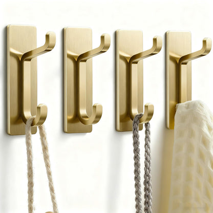 pickpiff 12 Pack Wall Hooks for Coat and Towel: 13LB Adhesive Door Hanger Stick on, Black