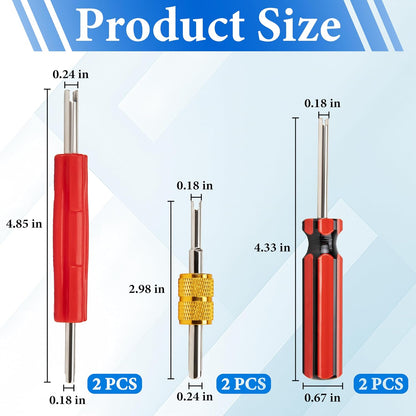 BFXM 6 Pcs Valve Stem Removal Tool, Valve Core Removal Tool