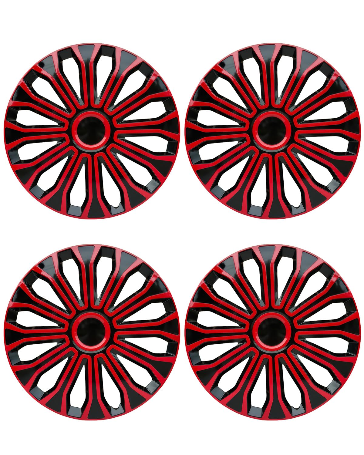 ABX Hubcap Wheel Covers Hub Caps 16 Inch Set of 4 Black & Silver Universal Wheel Rim Cover R16 Stylish Car Decor Wheel Covers for Toyota Camry Nissan Mazda (Black-A1, 16 inch)