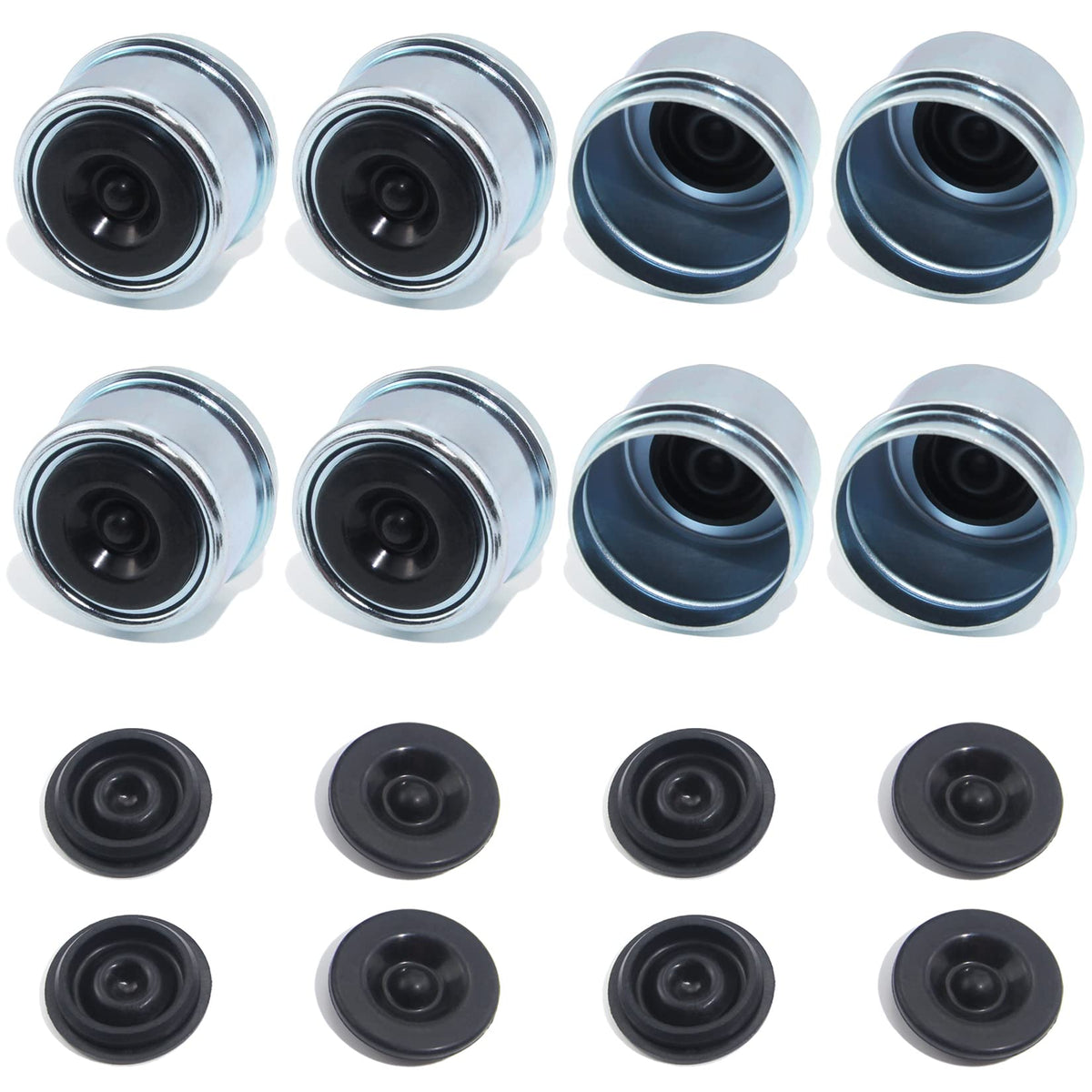 4pcs 1.98'' Trailer Hub Dust Caps for 2000 3500 lb Boat RV Trailer