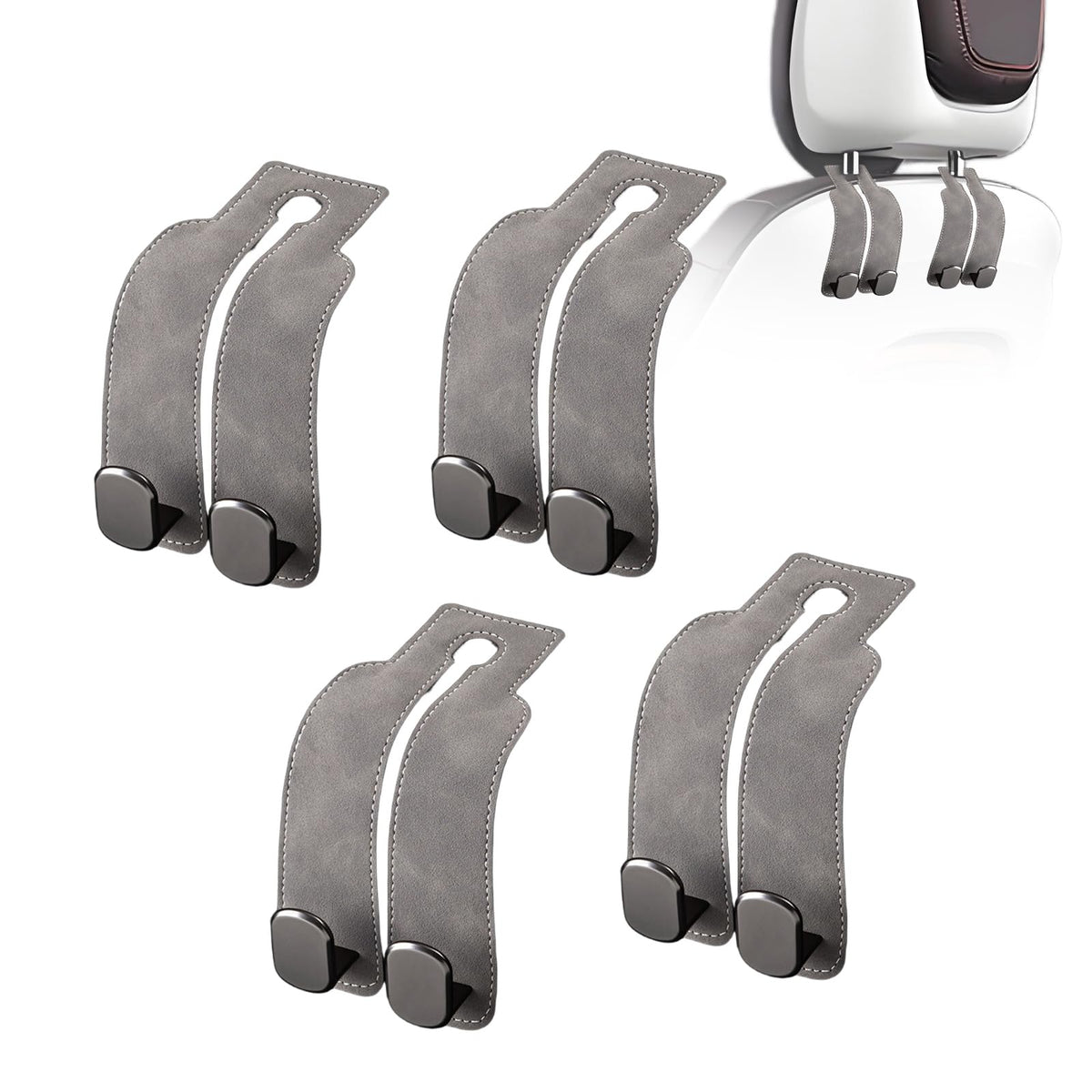 Car Purse Hook Purse Hook for Car Seats Headrest Car Seat Hooks,Heavy Duty Vehicle Organizer for Handbags, Groceries, Purses, Keep Car Tidy (Black, 2 Pack)