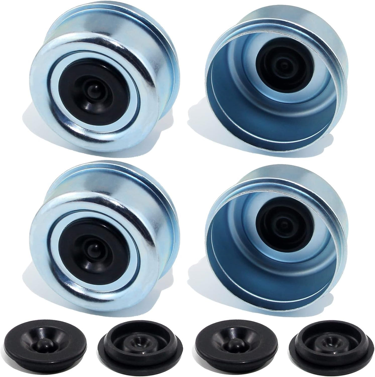 Trailer Hub Cap - Dust Caps for Trailer Axle Grease Fitting & Bearing Protection (4pk 2.44")…