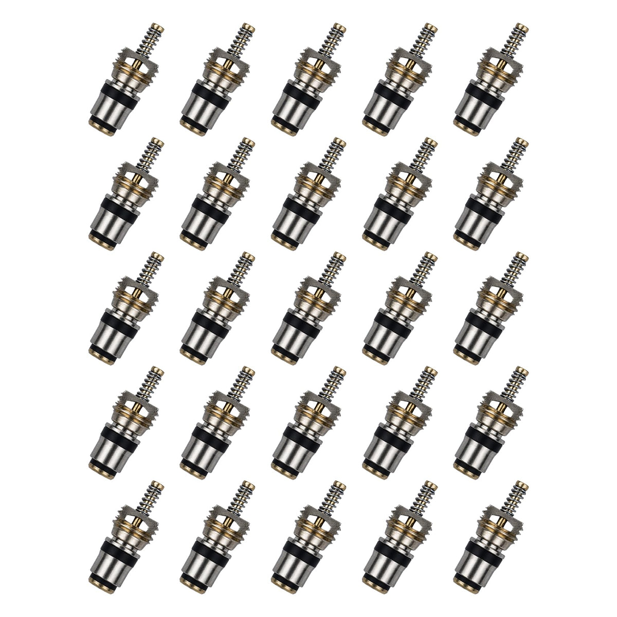 50 Pack BAS03005 A/C Schrader Valve Core, Standard JRA High Flow Valve Core Replacement for MT0059 59347 15-75234, Compatible with R134A R12 Automotive Air Conditioning Systems