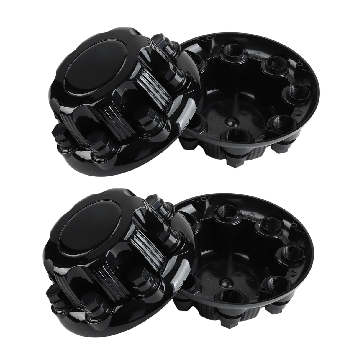 4PCS Wheel Center Hub Caps w/Lug Nut Covers for Chevy Avalanche Silverado Suburban Tahoe, for GMC Sierra Yukon 1500 2500 HD Classic 16 Inch Van Truck Rim Hubcaps # 15039488 909002
