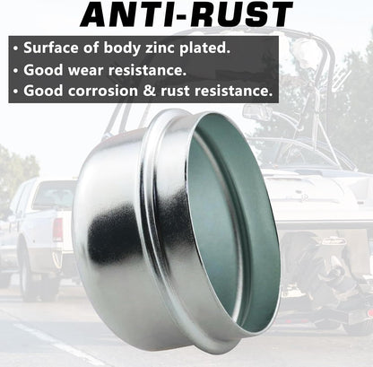 4pcs 1.98'' Trailer Hub Dust Caps for 2000 3500 lb Axle Spindle